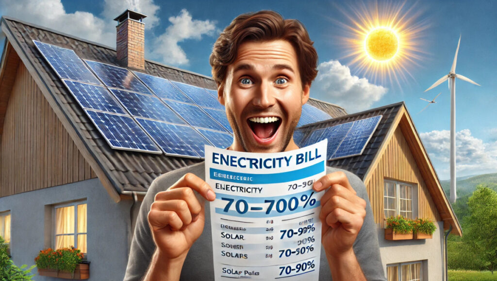 You an expect your energy bills to decrease by as much as 70-90%